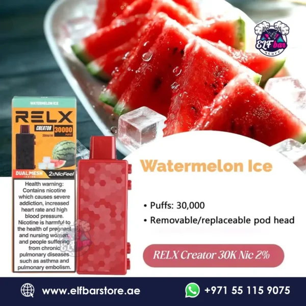 Relx Creator 30k Puffs Watermelon Ice in Dubai